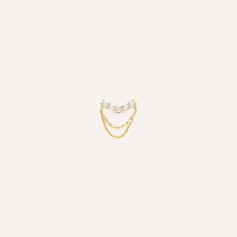 Mono Orecchino Lobo Bon Ton Oro Giallo Cubic Zirconia - Mono Orecchino Donna | Stroili