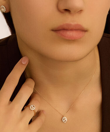 Anello Solitario Kate Jasmine Oro Rosa Morganite Diamante