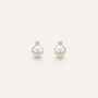 Orecchini Lobo Gold Pearls Oro Bianco Perla D'Acqua Dolce Diamante