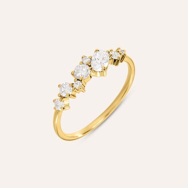 Anello Riviere Silver Glow Argento Dorato Cubic Zirconia