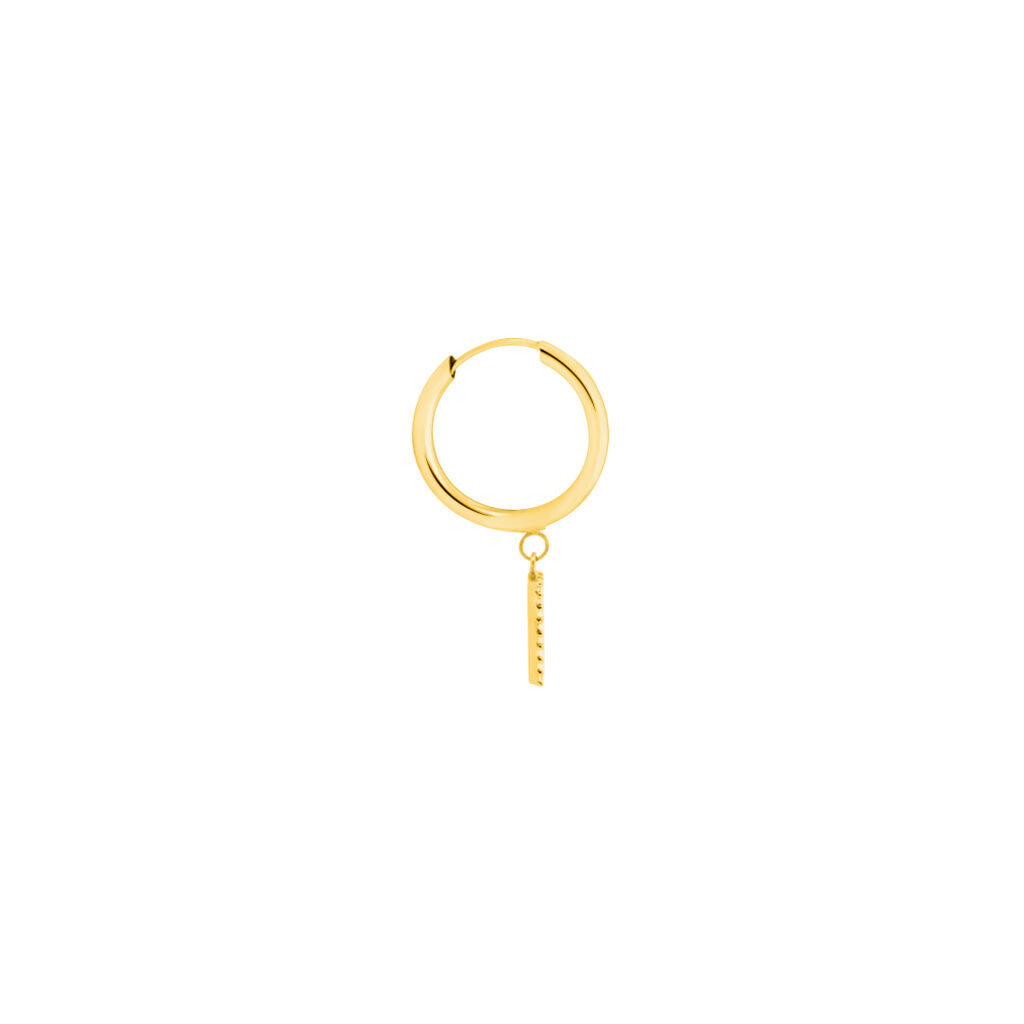 Mono Orecchino A Cerchio Toujours Oro Giallo Cubic Zirconia - Mono Orecchino Donna | Stroili