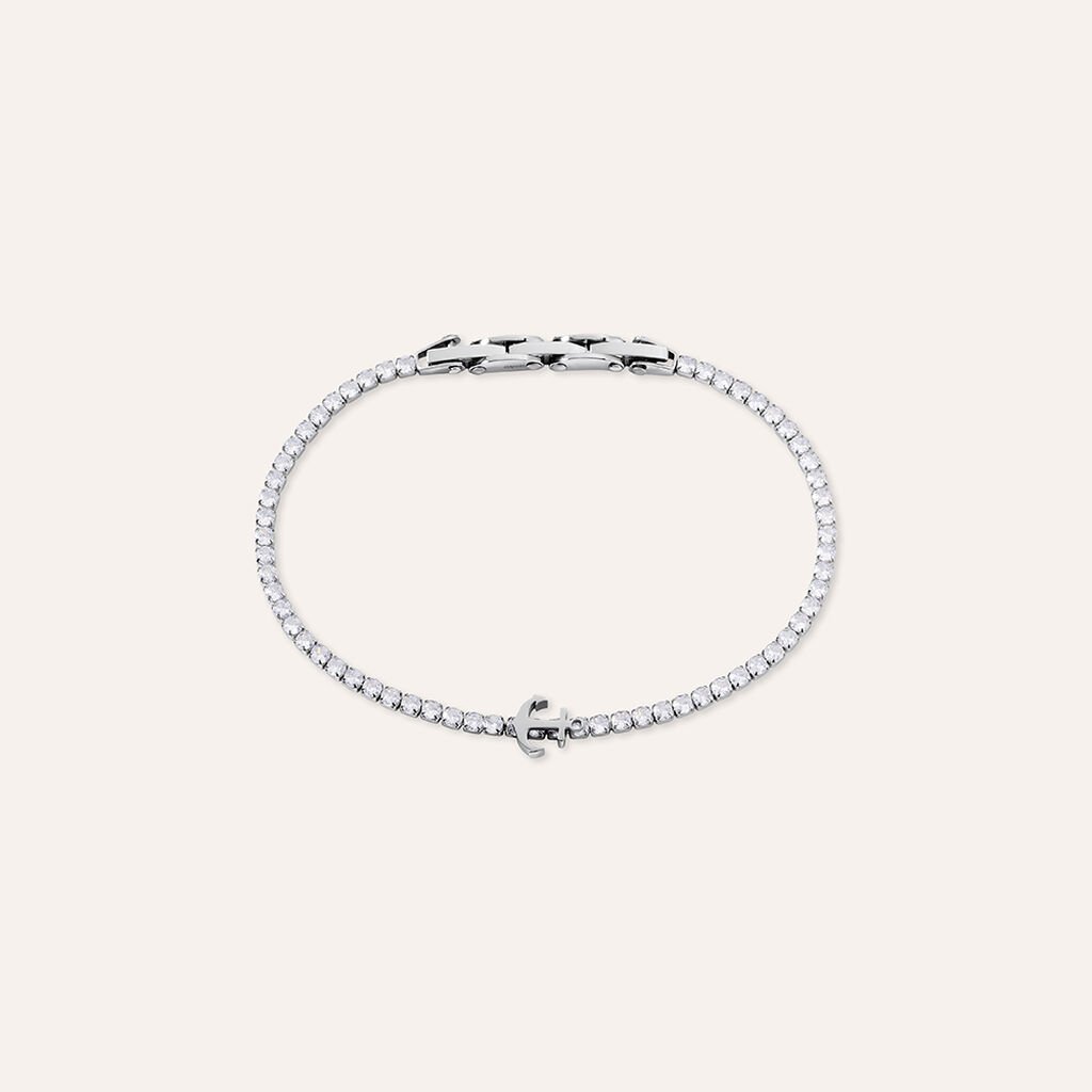 Bracciale Tennis Man Code Acciaio Cubic Zirconia