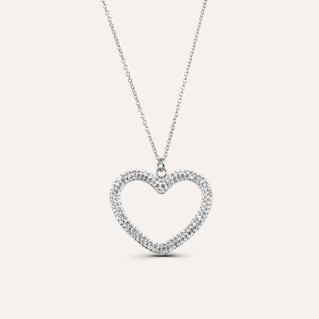 Collana Aura Acciaio Cristallo