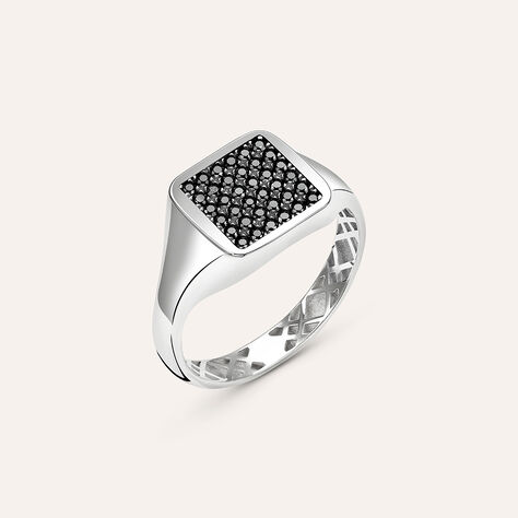 Anello Chevalier L'homme Or Oro Bianco Cubic Zirconia - Anelli Chevalier Uomo | Stroili