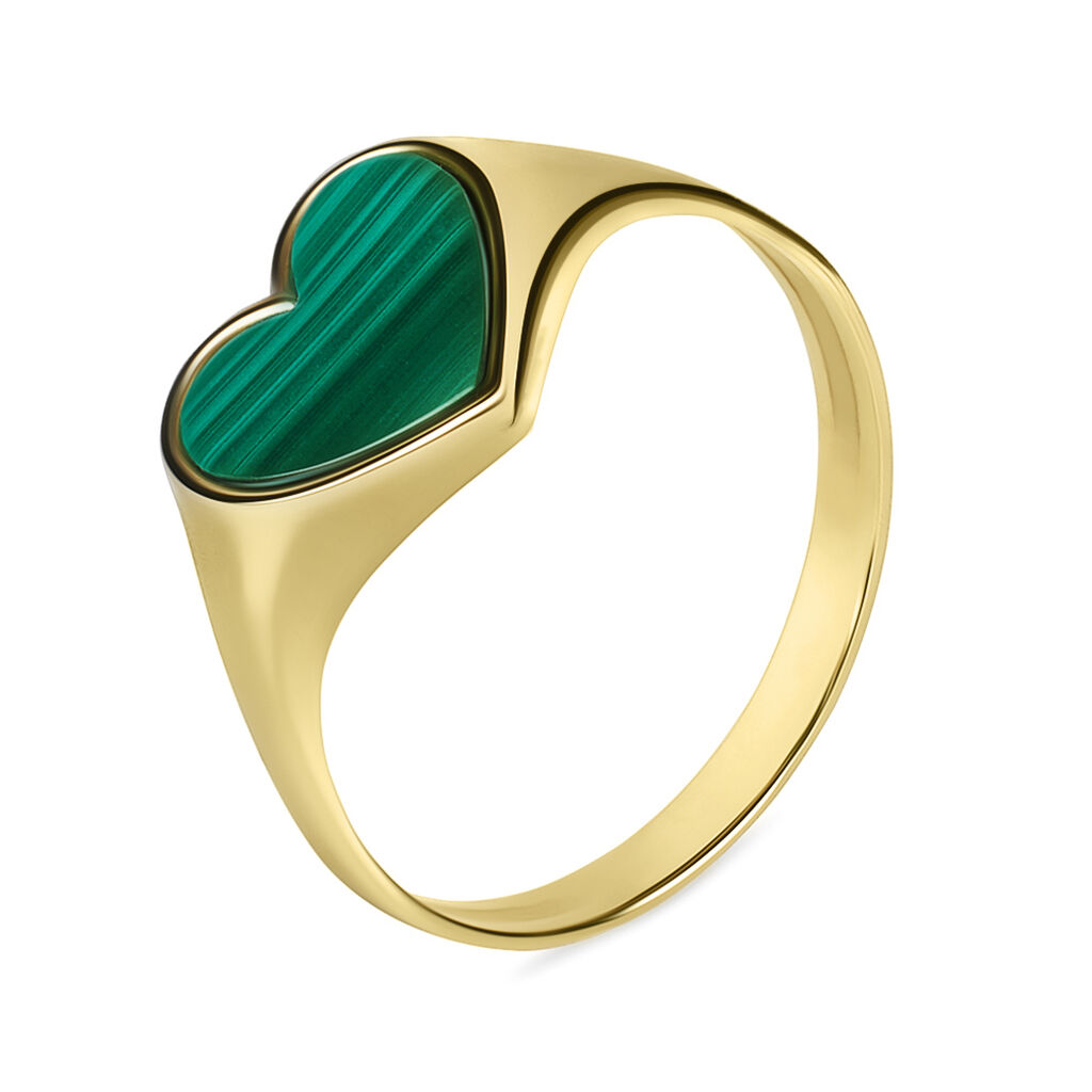 Anello Chevalier Beverly Oro Giallo Malachite