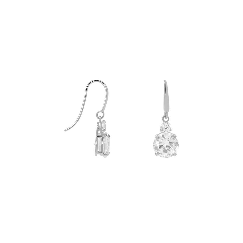 Orecchini Lobo Punto Luce Claire Oro Bianco Cubic Zirconia - Orecchini a Lobo Donna | Stroili