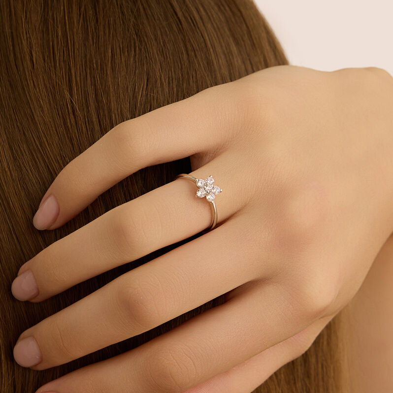 Anello Fantasia Claire Oro Bianco Cubic Zirconia - Anelli con Pietre Donna | Stroili