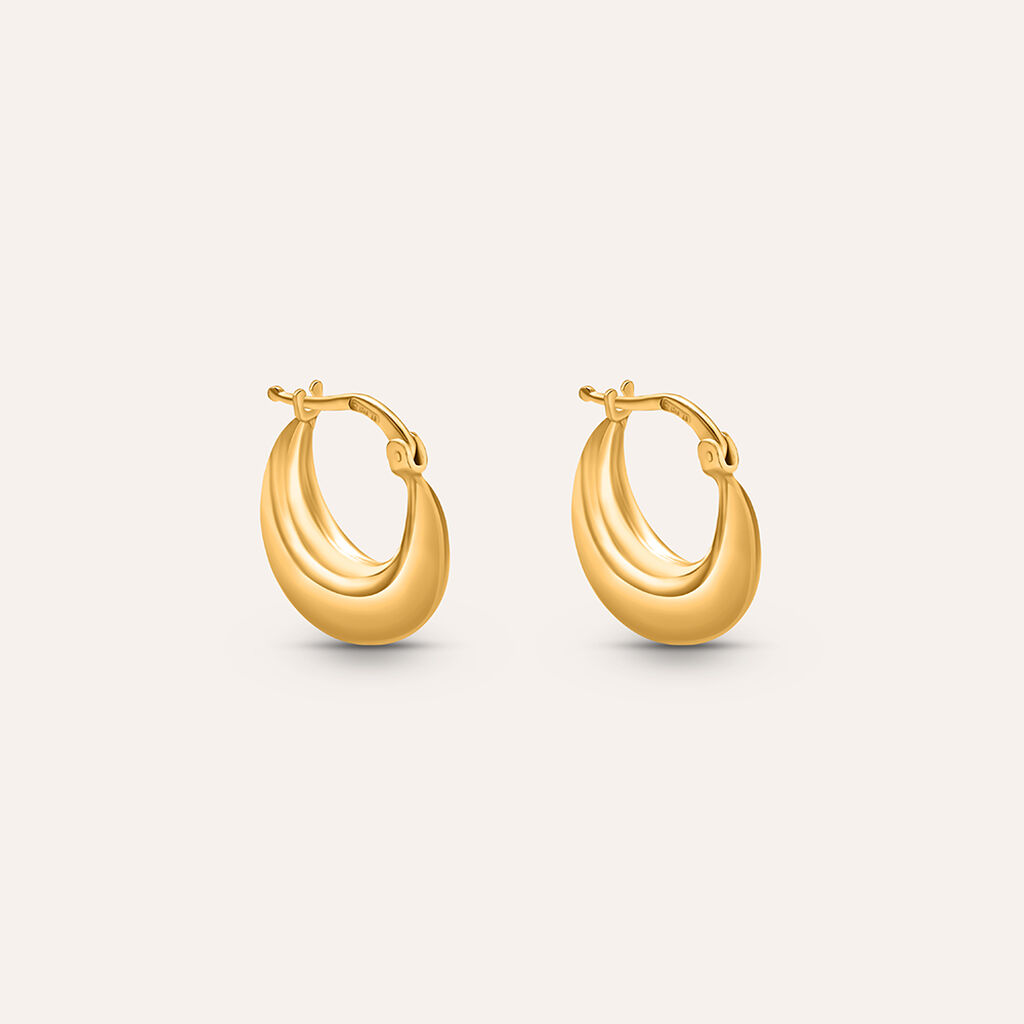 Orecchini A Cerchio Silver Collection Argento Dorato - Gioielli Donna | Stroili
