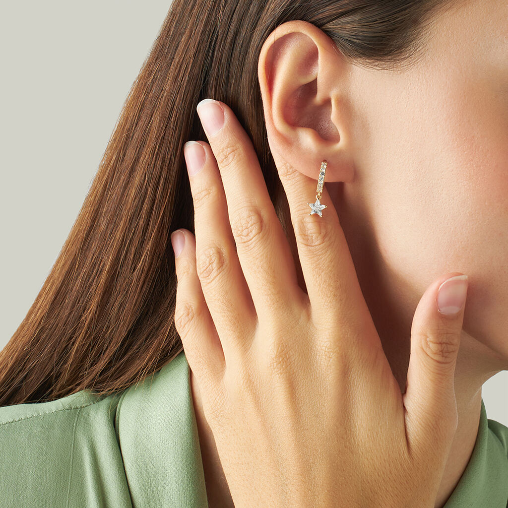 Orecchini A Cerchio Toujours Oro Giallo Cubic Zirconia - Orecchini a Cerchio Donna | Stroili