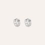 Orecchini A Cerchio Toujours Oro Bianco Cubic Zirconia