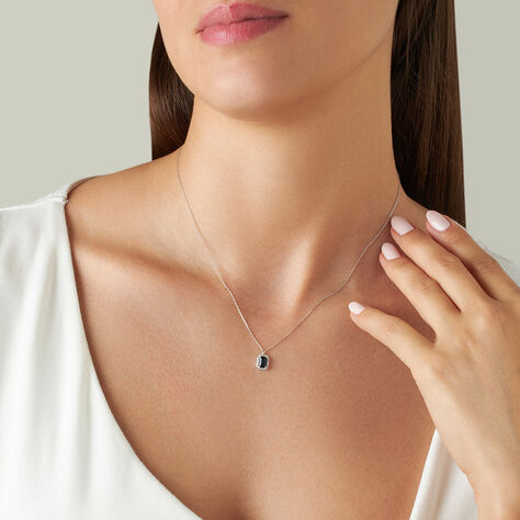 Collana Charlotte Oro Bianco Zaffiro Diamante - Collane Donna | Stroili