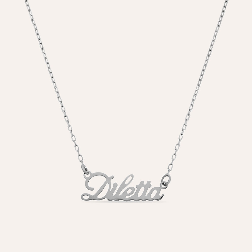 Collana Diletta Gold Names Oro Bianco