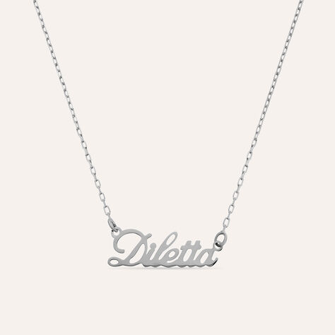 Collana Diletta Gold Names Oro Bianco - Collane Unisex | Stroili