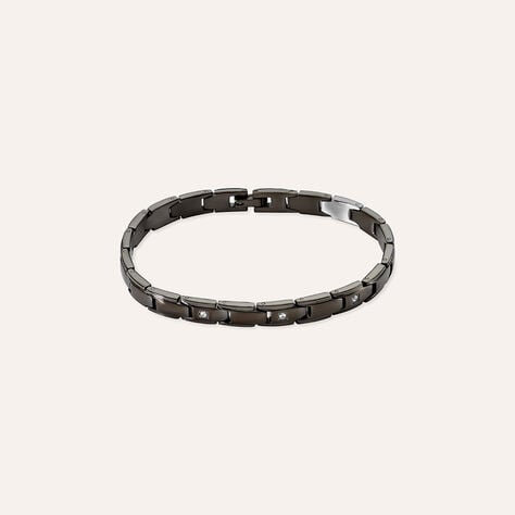 Bracciale Man Code Acciaio Nero Cubic Zirconia - Bracciali Uomo | Stroili