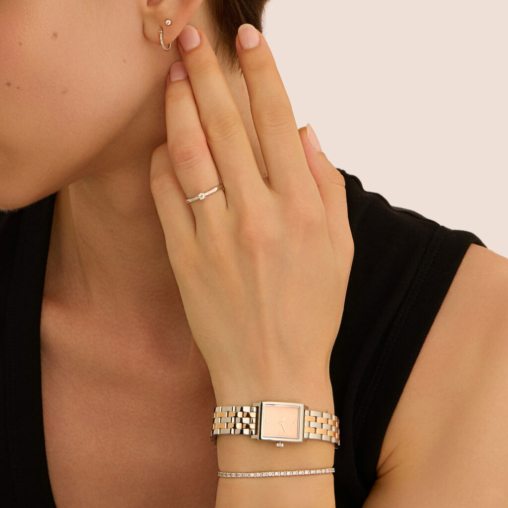 Orecchini A Cerchio Grace Oro Bianco Diamante