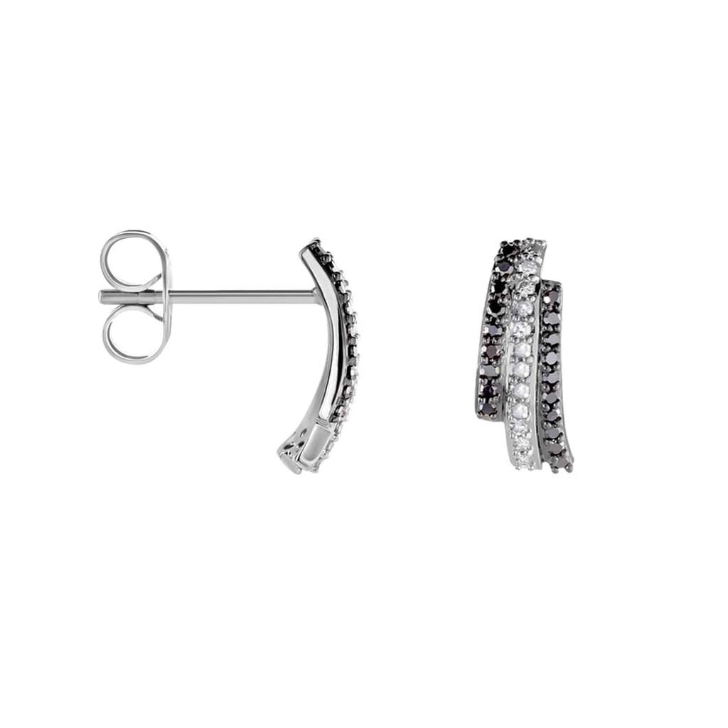 Orecchini Lobo Sophia Oro Bianco Diamante - Orecchini a Lobo Donna | Stroili