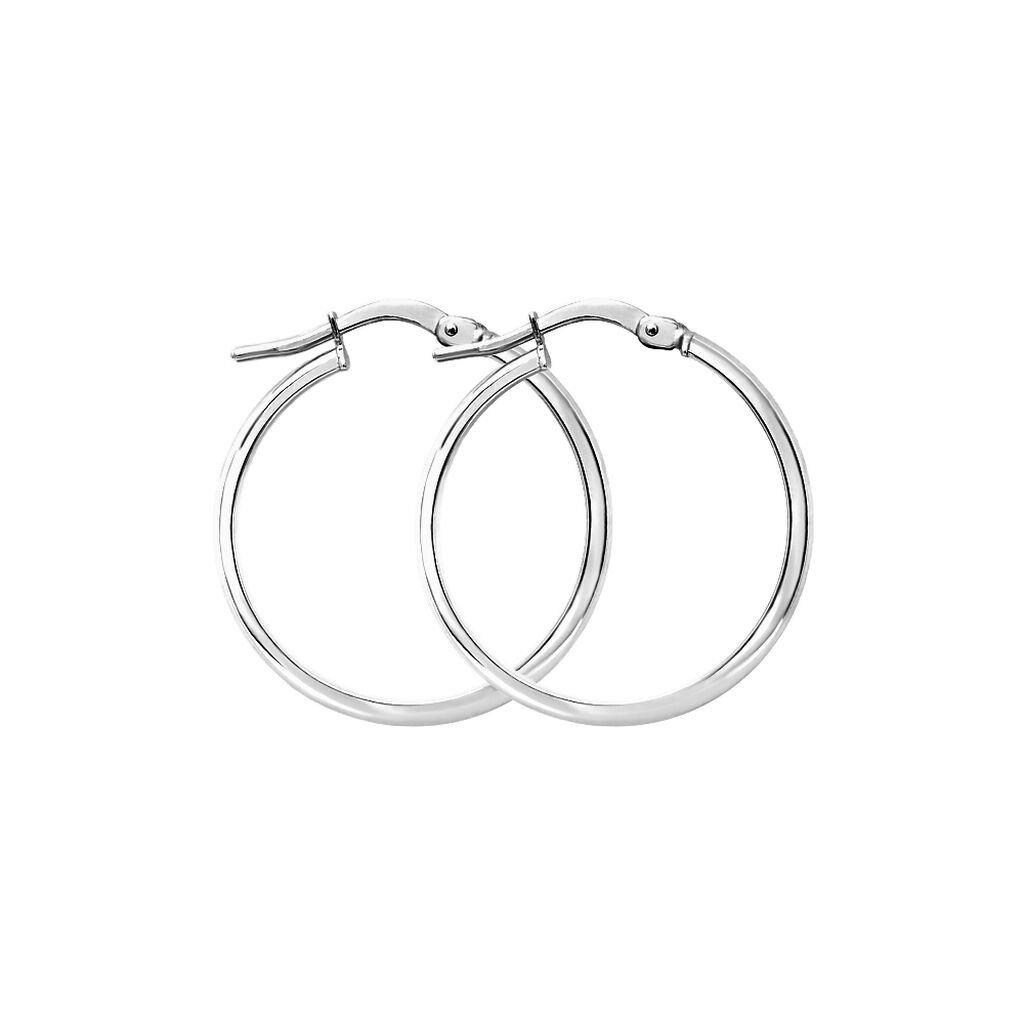 Orecchini A Cerchio Toujours Oro Bianco - Orecchini a Cerchio Donna | Stroili