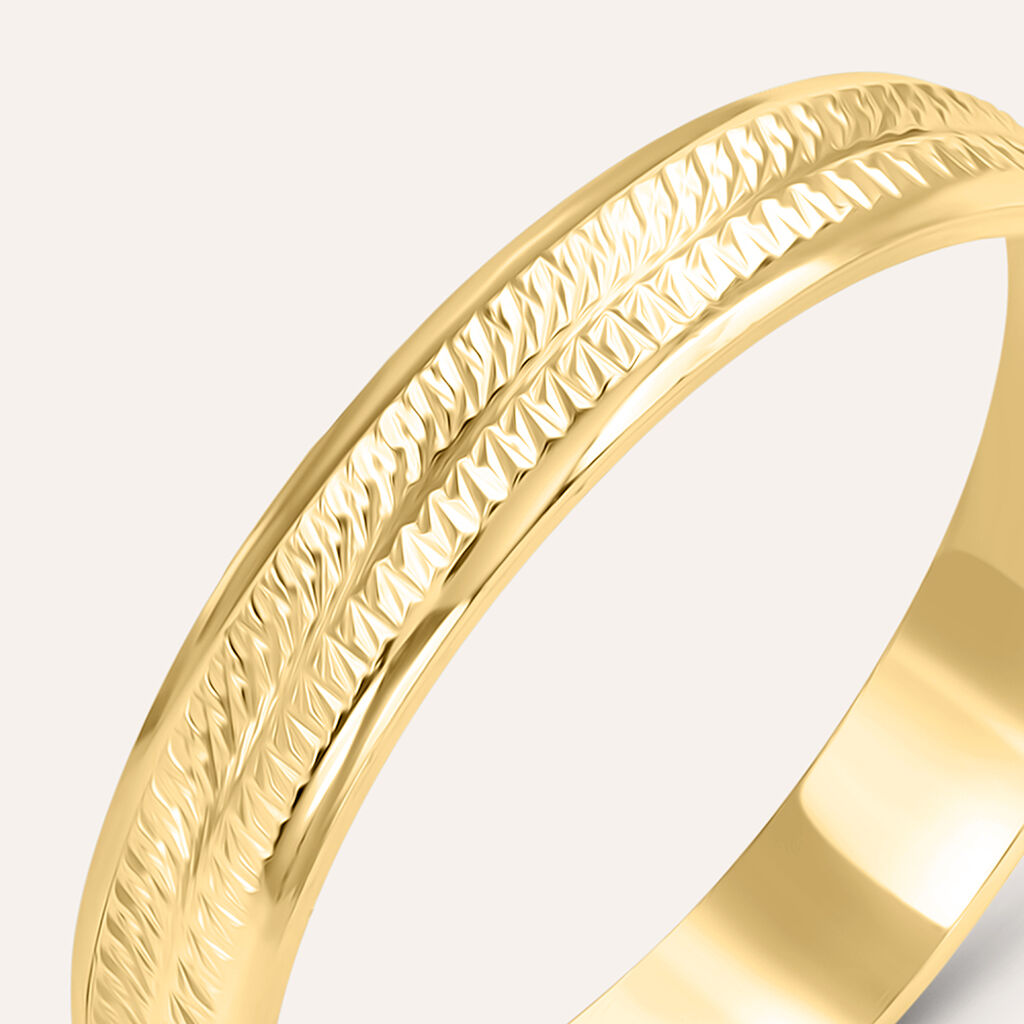 Fede Classica Diamantata 3.3 mm Oro Giallo