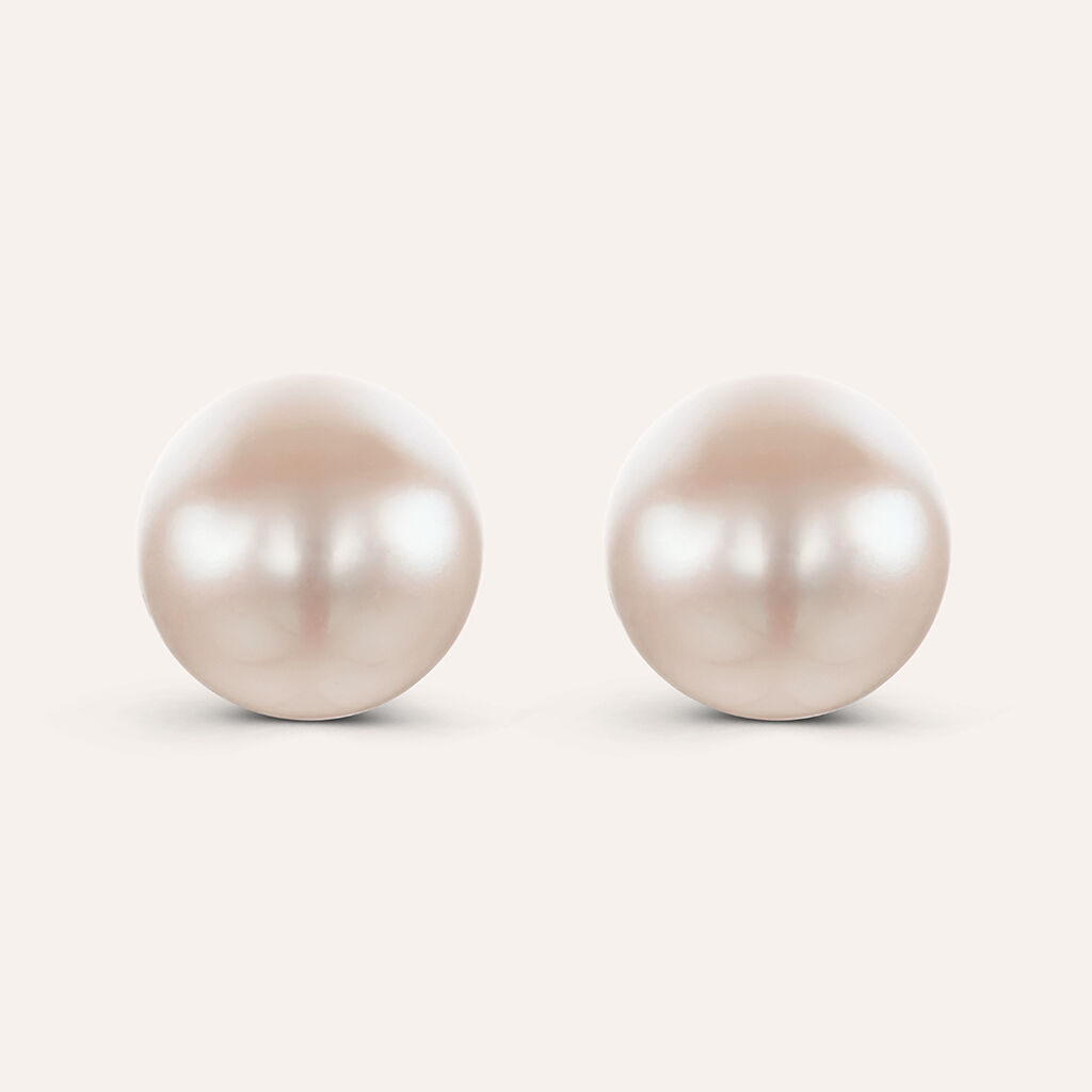 Orecchini Lobo Gabrielle Oro Giallo Perla D'Acqua Dolce