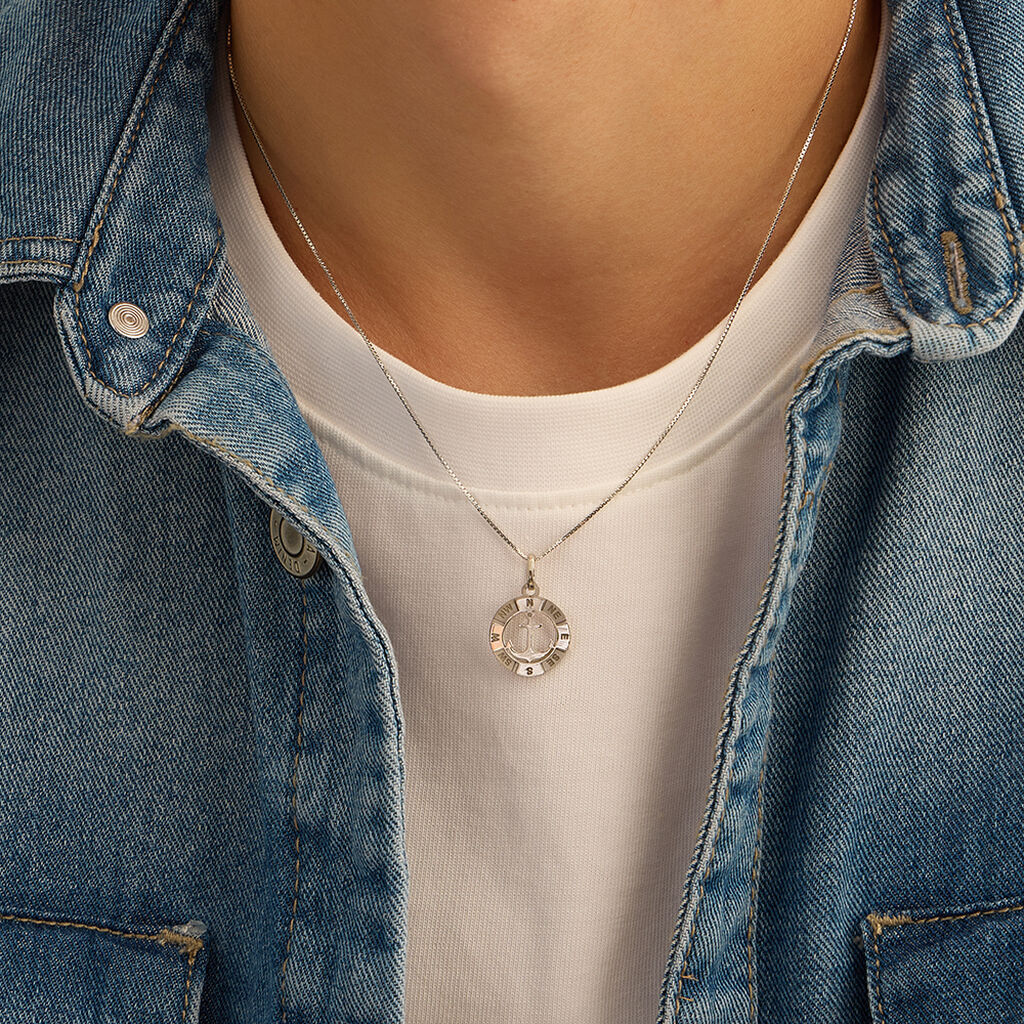 Pendente Gentleman Argento Rodiato