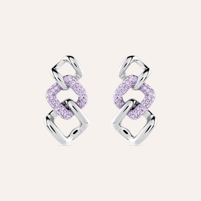 Orecchini Pendenti Aura Acciaio Cristallo - Orecchini Pendenti Donna | Stroili