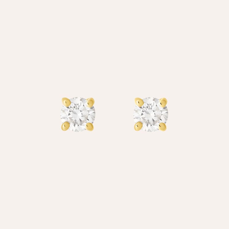 Orecchini Lobo Punto Luce Grace Oro Giallo Diamante - Orecchini a Lobo Donna | Stroili