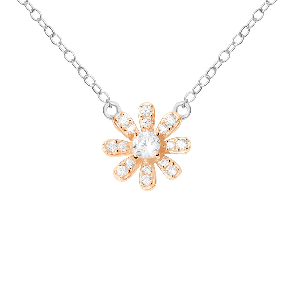 Collana Silver Moments Argento Bicolore Bianco / Rosa Cubic Zirconia - Collane Donna | Stroili