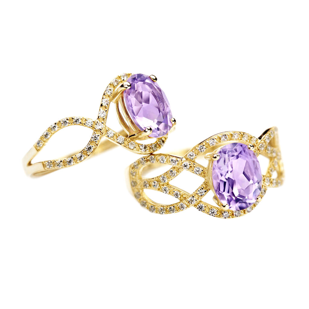 Anello Amélie Oro Giallo Ametista Cubic Zirconia - Anelli con Pietre Donna | Stroili