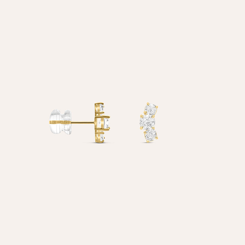 Orecchini Lobo Trilogy Bon Ton Oro Giallo Cubic Zirconia - Orecchini a Lobo Donna | Stroili