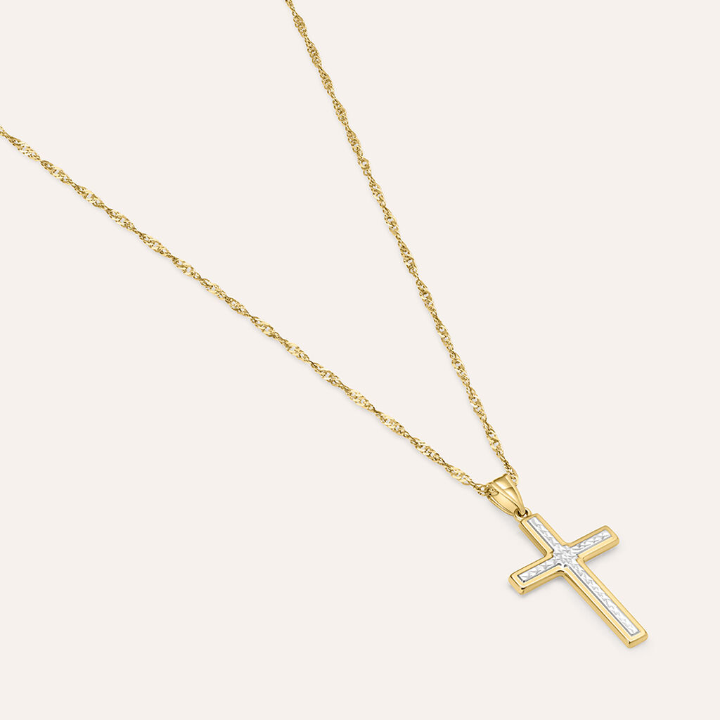 Pendente Holy Oro Bicolore - Ciondoli con Incisione Unisex | Stroili