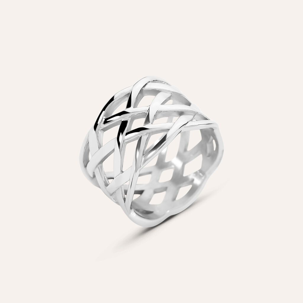 Anello Fascia Lady Code Acciaio - Anelli Intrecciati Donna | Stroili