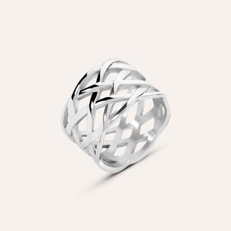 Anello Fascia Lady Code Acciaio - Anelli Intrecciati Donna | Stroili