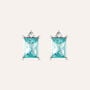 Orecchini Lobo Punto Luce Violet Ottone Cristallo