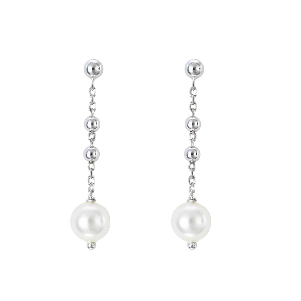 Orecchini Pendenti Silver Pearls Argento Rodiato Perla sintentica - Orecchini Pendenti Donna | Stroili