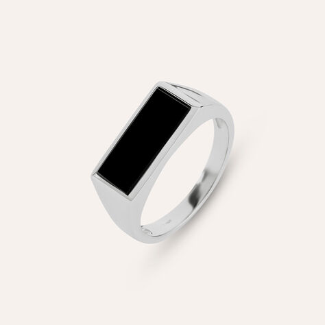 Anello Chevalier Gentleman Argento Rodiato Agata - Anelli Chevalier Uomo | Stroili
