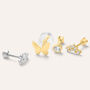 Piercing Orecchio Tragus Helix Conch Bon Ton Oro Bianco Cubic Zirconia