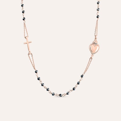 Collana Rosario Silver Soul Argento Rosa Cristallo - Collane Rosario Donna | Stroili