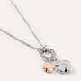 Collana Sunrise Acciaio Bicolore Bianco / Rosa Cristallo