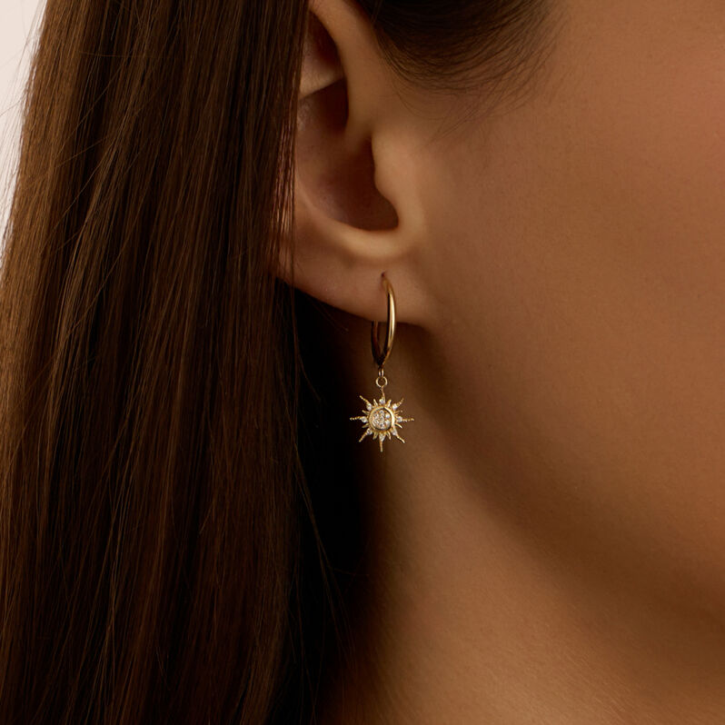 Orecchini A Cerchio Toujours Oro Giallo Cubic Zirconia - Orecchini a Cerchio Donna | Stroili