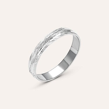 Fede Classica Diamantata 3 mm Oro Bianco Fede Classica Diamantata 3 mm Oro Bianco