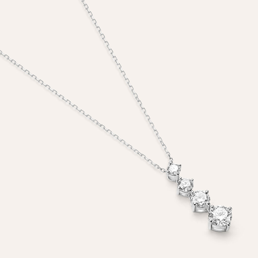 Collana Diamade Oro Bianco Diamante Lab-Grown