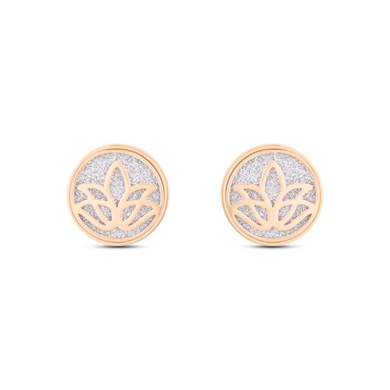 Orecchini a lobo Lady Shine Acciaio Rosato Fiore di loto - Orecchini a Lobo Donna | Stroili