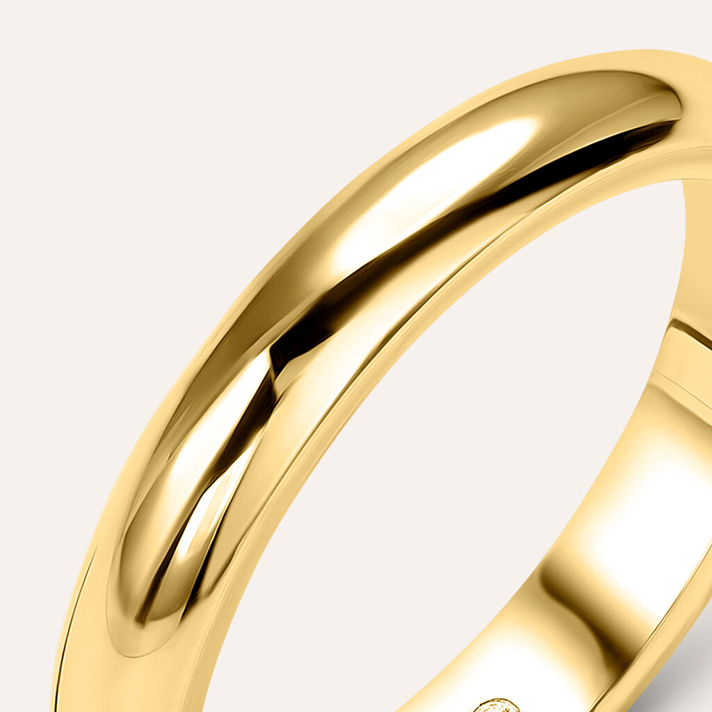 Fede Classica 3.5 mm Oro Giallo - Anelli con Incisione Unisex | Stroili