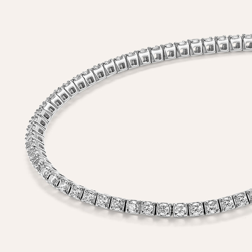Bracciale Tennis Claire Oro Bianco Cubic Zirconia