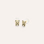 Orecchini Lobo Bon Ton Oro Giallo Cubic Zirconia