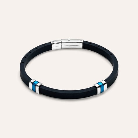 Bracciale Man Code Acciaio Bicolore Bianco / Nero - Bracciali Uomo | Stroili