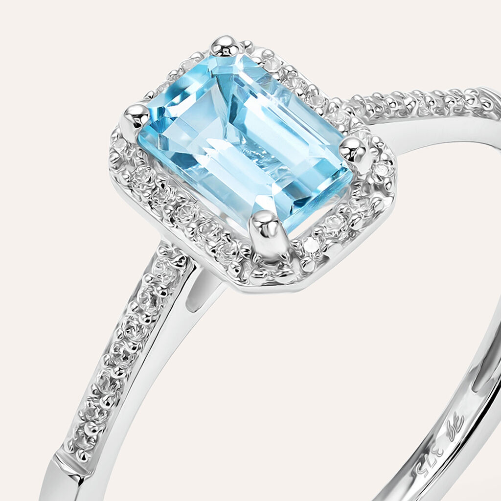 Anello Solitario Amélie Oro Bianco Topazio Cubic Zirconia - Anelli con Pietre Donna | Stroili