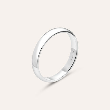 Fede Classica 3 mm Argento Rodiato