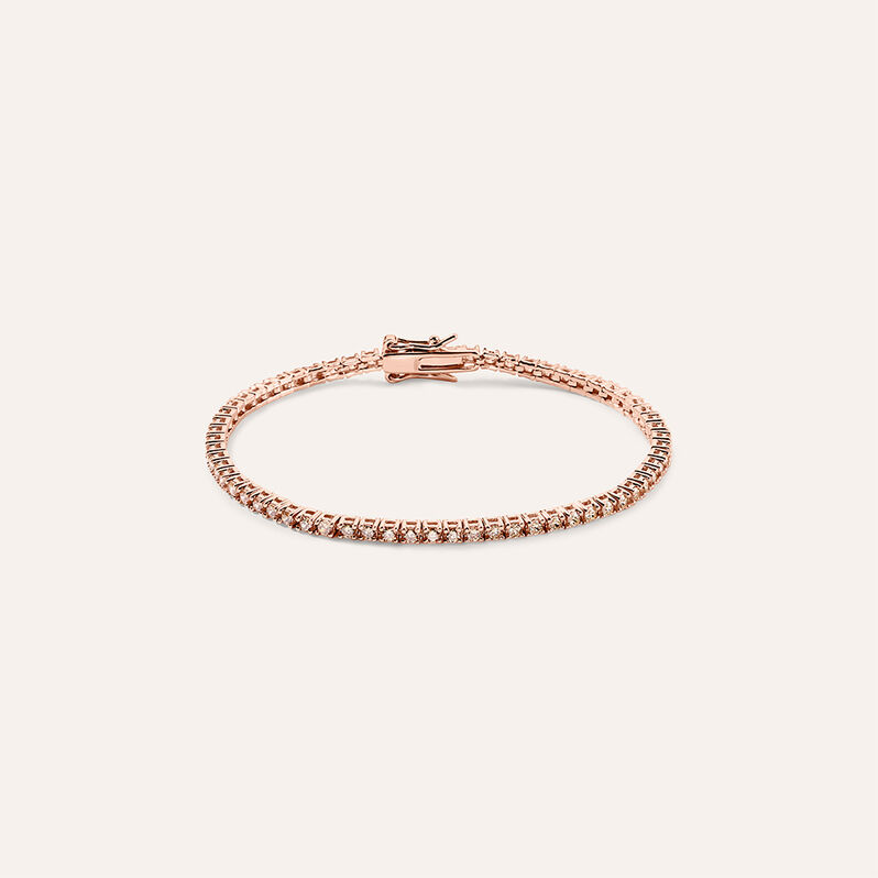 Bracciale Tennis Silver Rainbow Argento Rosa Cubic Zirconia - Bracciali Tennis Donna | Stroili