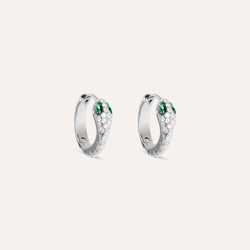 Orecchini A Cerchio Moonlight Acciaio Cubic Zirconia - Orecchini a Cerchio Donna | Stroili
